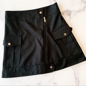 Simonett Irna zip mini skirt in black Medium